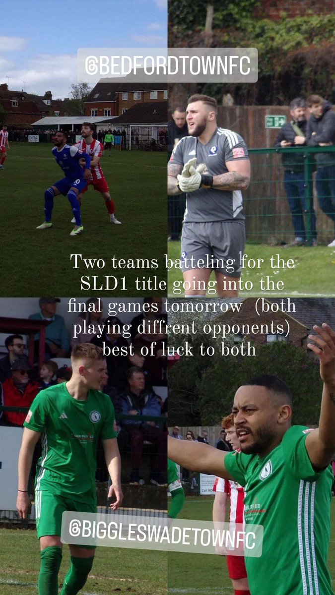 Big final day for Bedford Town and Biggleswade Town