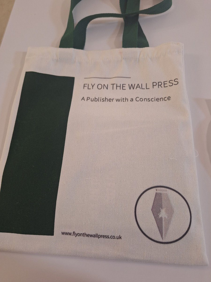 At the 2024 Northern Publishers' Fair @fly_press with @Gem_Reads_Books Loving the Tote bag