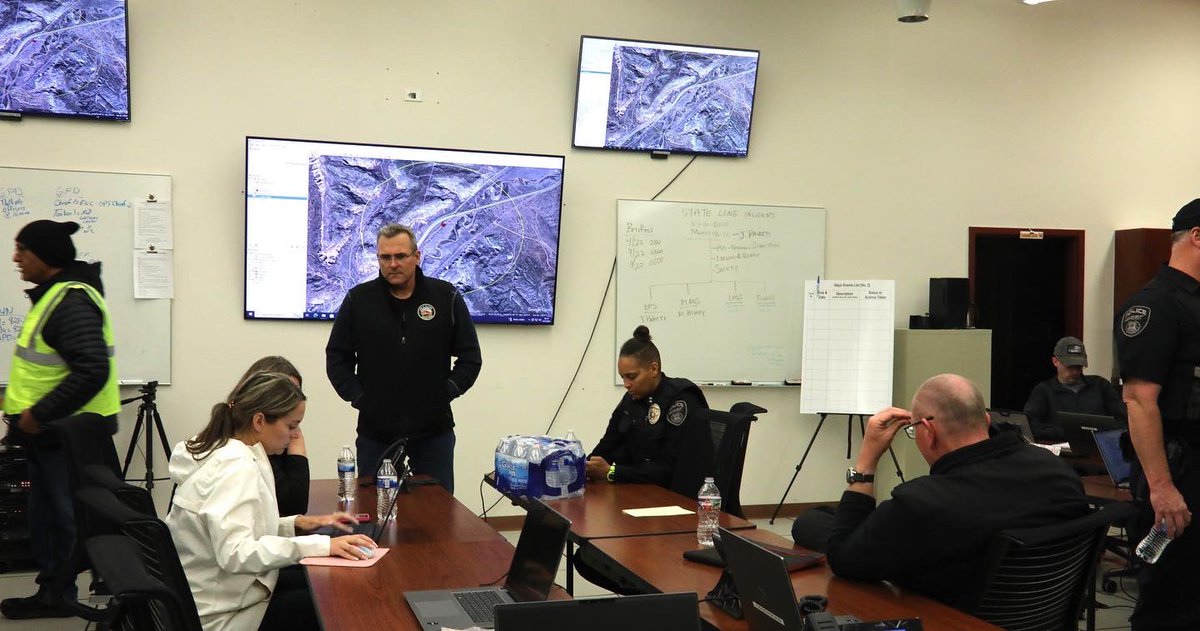 GALLUP, N.M. - On Saturday, at approximately 12:15 a.m., the NPD Deputy Chief Ronald Silversmith attended a briefing at the McKinley County Office of Emergency Management, regarding the incident involving the train derailment & fire in Lupton, Ariz. that occurred Friday morning.