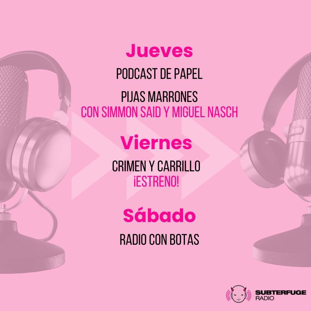 🎙 ¡Vaya semana de estrenos y visitas hemos tenido esta semana en #SubterfugeRadio! 🤗 Para que refresques los epsiodios que se te han quedado por el camino... ¡Aquí tienes el resumen de la semana! 🙊 Ya disponibles en todas las plataformas digitales, ¡o en nuestra web!