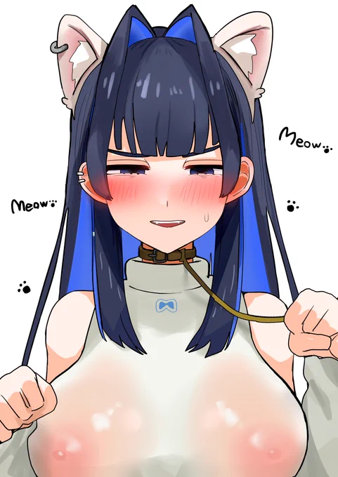 猫耳ク〇ニーに首輪をつけてみた 