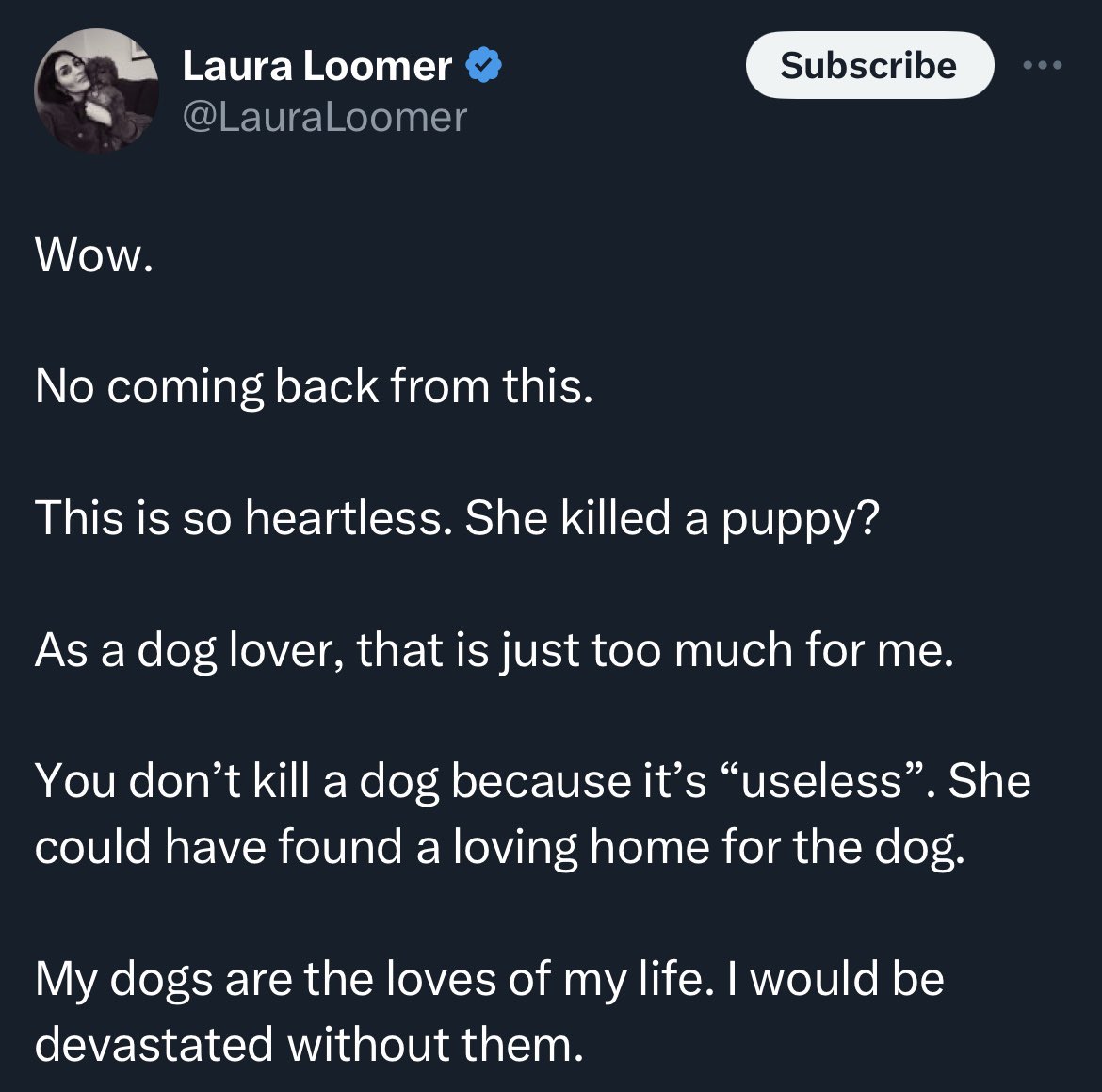 Kristi Noem bragged about shooting her 18-month-old dog. Even Catturd & Loomer are calling her out. #VoteBlueToEndTheMadness