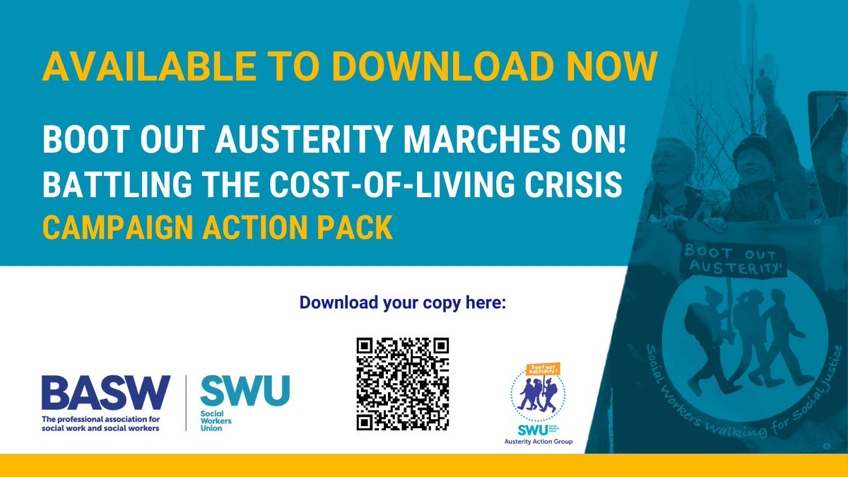 Poverty devastates people’s lives and it’s time to take action. Download our new #AntiAusterity campaign pack and pick up the tools and techniques to challenge #Austerity2.0. #SWUConference2024 swu-union.org.uk/austerity-acti…