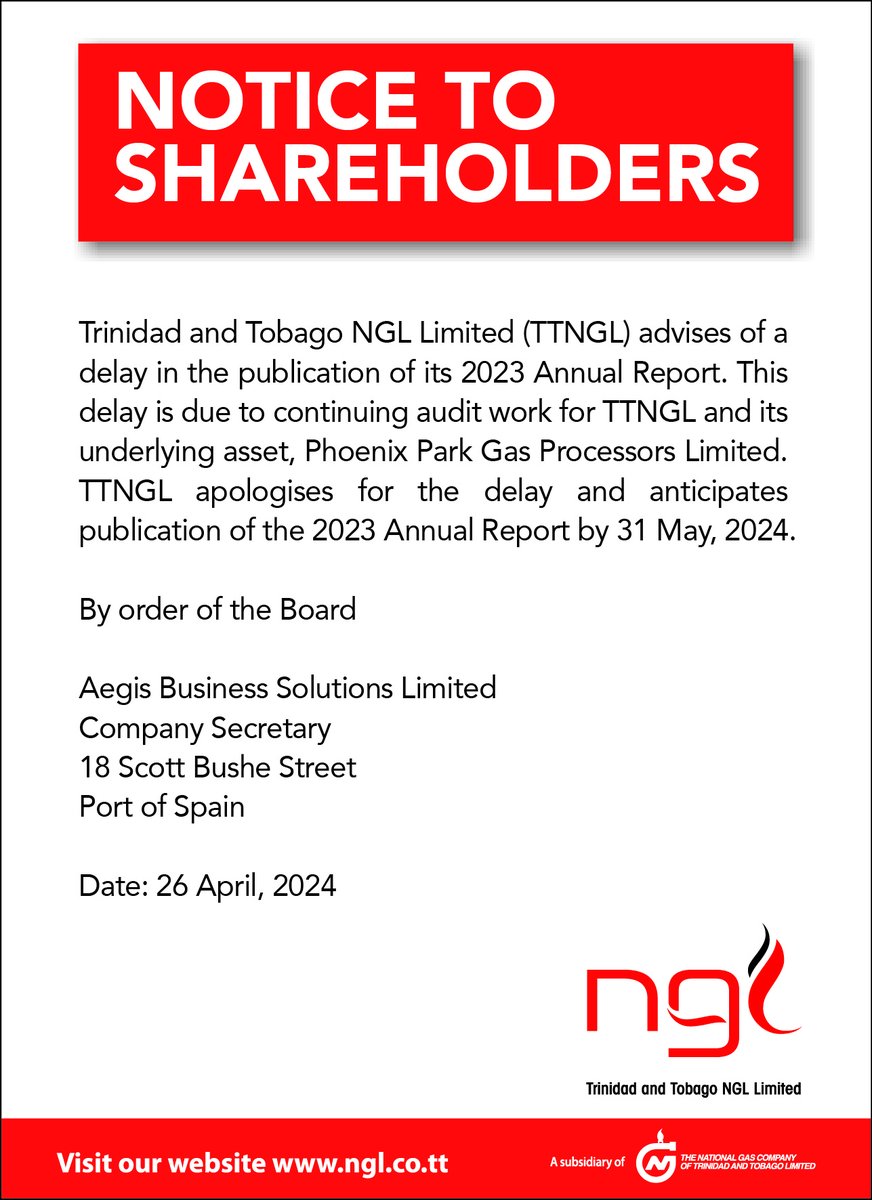 Notice to TTNGL Shareholders