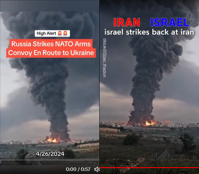 @JakeCan72 Stop spreading bullsh*t. This video was already misappropriated once to the Israel-Iran conflict. 

In reality, it's a factory burning, video from march.