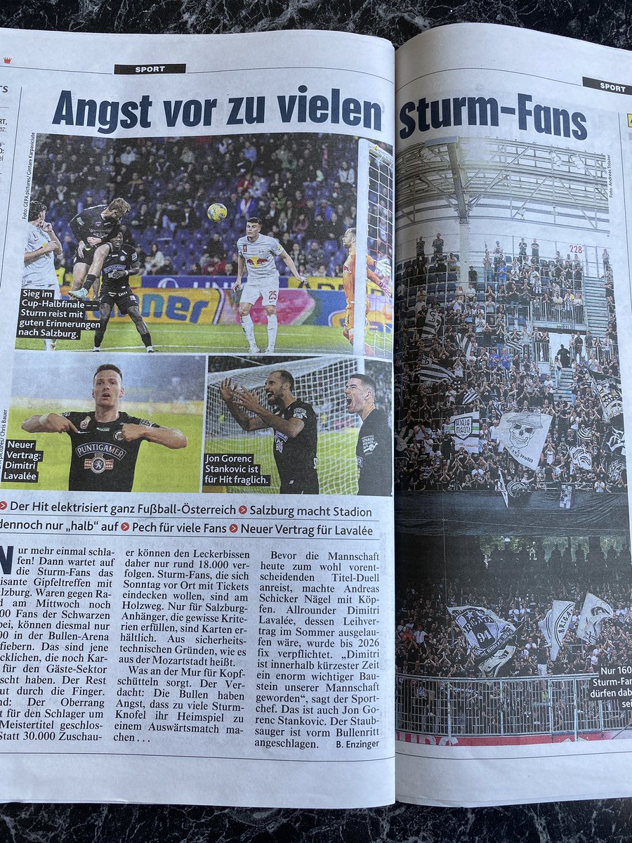 Sturm Graz ist wenn der Gegner Angst hat