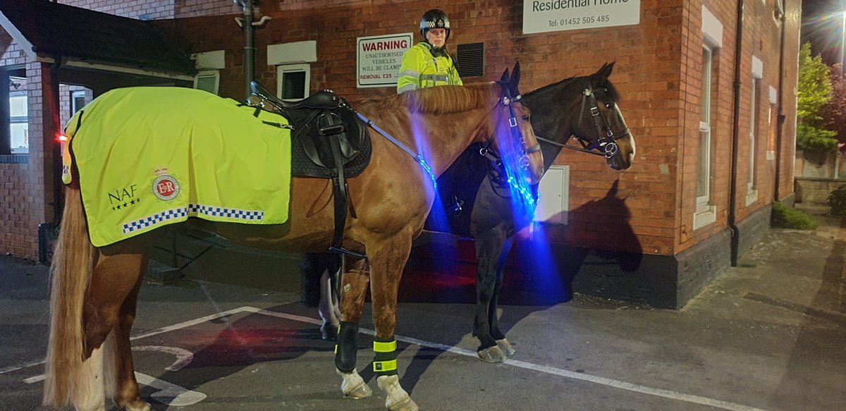 Last night Prestbury and Huntley were out in Gloucester on night time economy patrols. They dealt with two incidents of traffic offences as well as searching for a missing person @GlosCityPolice