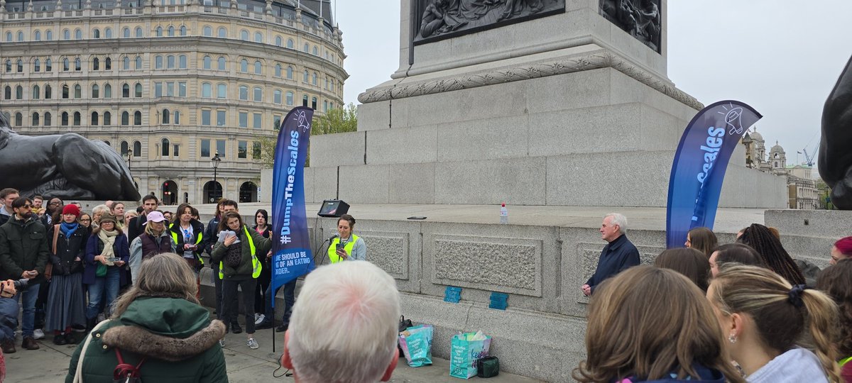 At the #dumpthescales march watching @HopeVirgo speaking meeting wonderful folks and parents