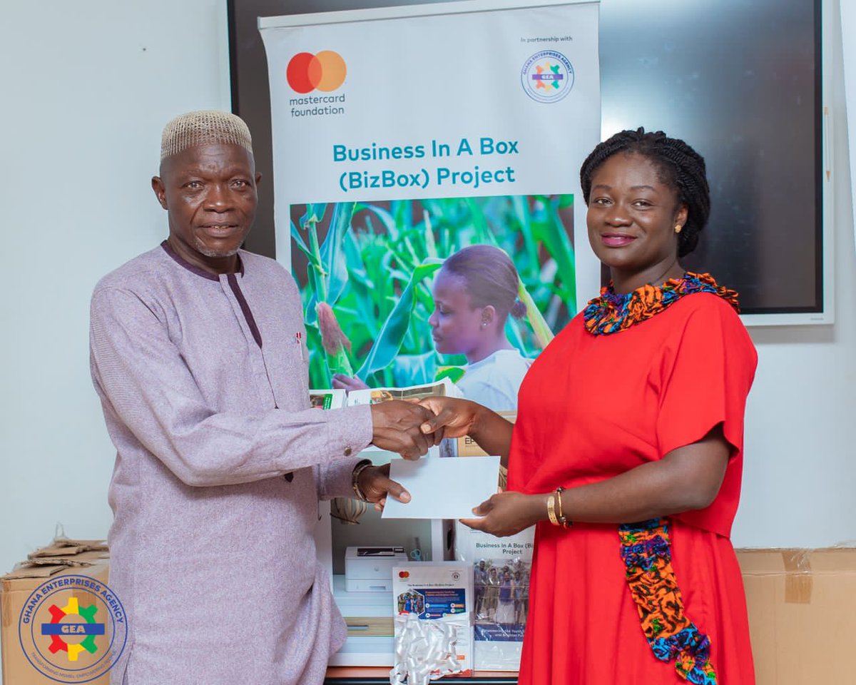 On April 24th, 2024, the CEO of GEA, Mrs. Kosi Yankey-Ayeh, announced the official transfer of publicity materials and funding to AGI and ASSI as part of the GEA and Mastercard Foundation's BizBox Project. #GEA #BizBox #AGI #ASSI #MastercardFoundation #Empowerment
