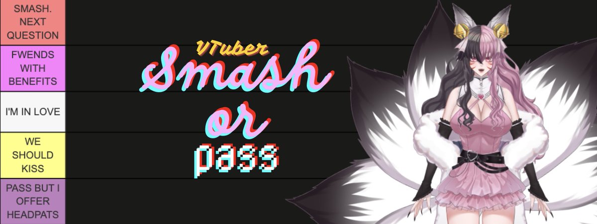 ✧˖°.VTUBER SMASH OR PASS✧˖°.
I'm doing a smash or pass Vtuber edition next week cause yuh girl is cookin~
Need Vtubers who are willing to be part of it ~ 
Drop your PNGs + Links below ~ would also luv to support you <3 

#Vtuber #ENVtubers #VtuberUprising #VTUBERSUPPORTCHAIN