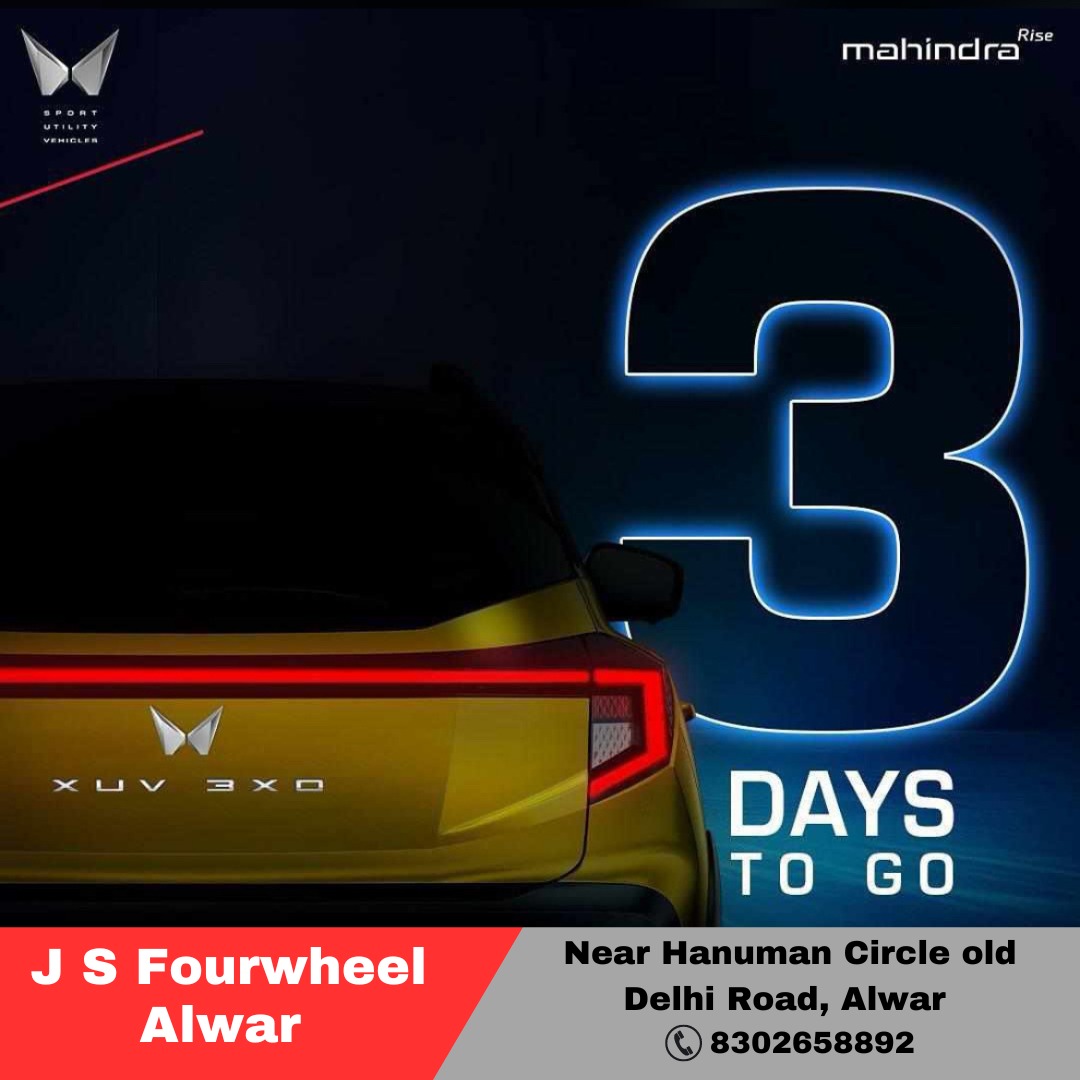 Only 3 days to go before we set a new benchmark for SUVs. Stay tuned. World Premiere on April 29th #MahindraXUV3XO #ComingSoon