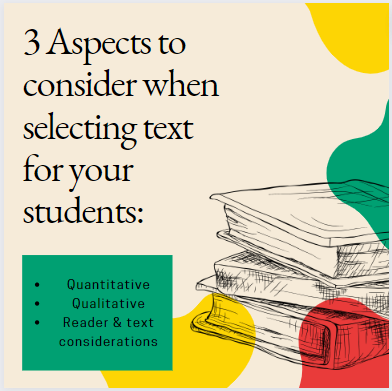 When selecting text for your students, take into consideration their ability, likes, dislikes, and needs. @TWULitandLearn #TWULitandLearn #ReaderResponse Contributed by @viatorteresa