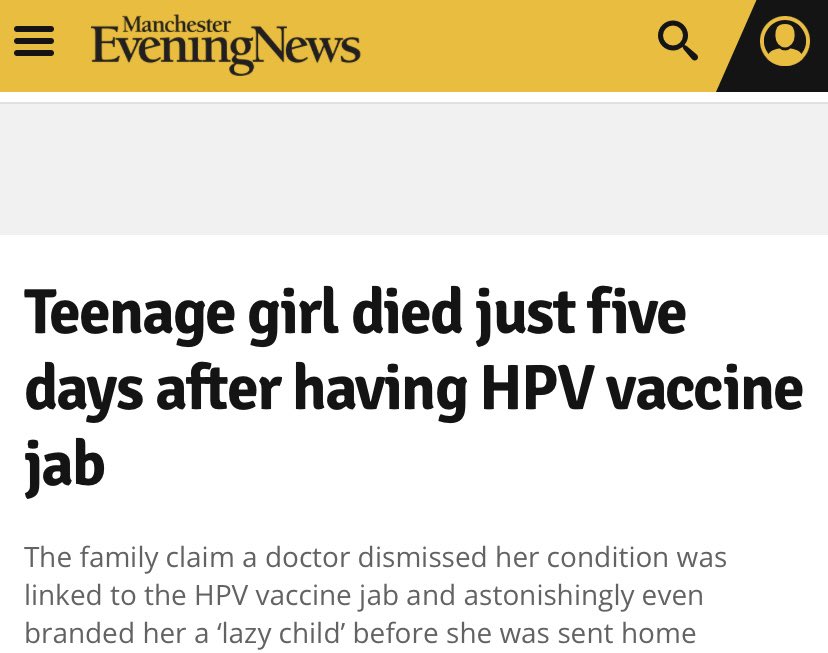 Shazel’s family believe her death is linked directly to her having the vaccine.
She had been given her second course of the HPV vaccine at Derby High School in Bury on April 13, when she became ill. She died on April 17.
Her sister, Maham Hussain, 19, said: “She had the injection…