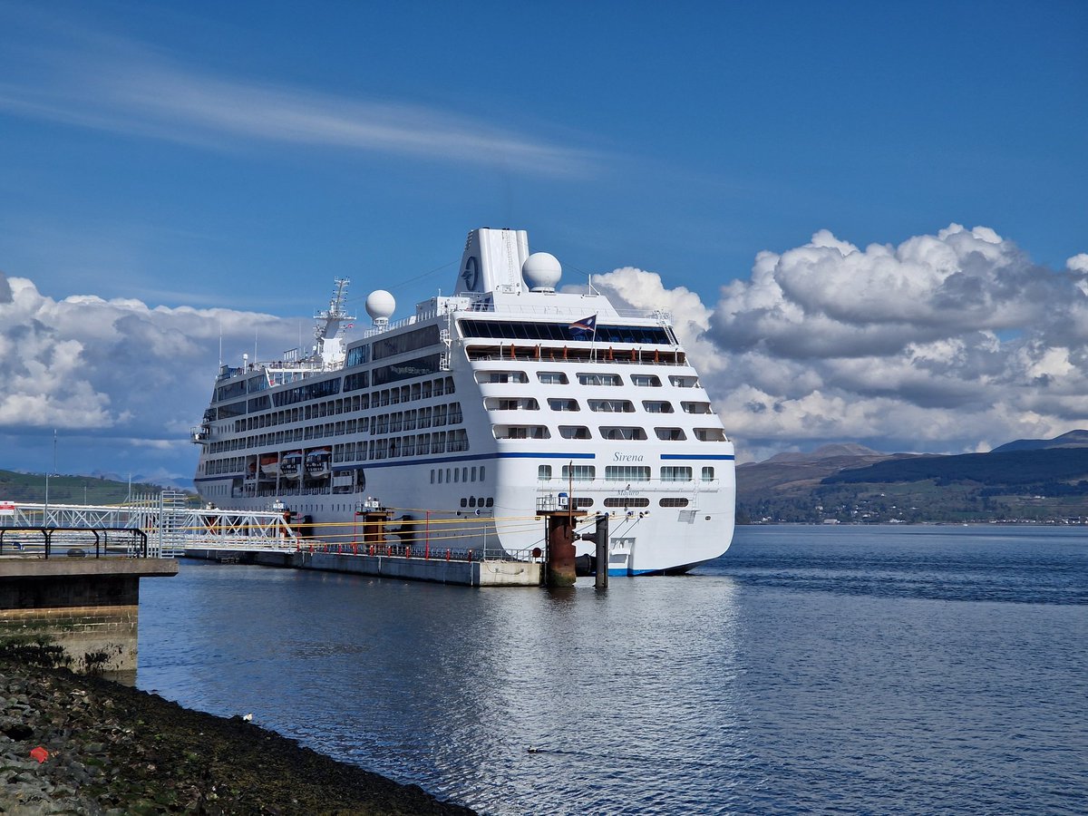 Cruise ship Sirena berthed at Greenock @inverclyde Nice day to see Scotland