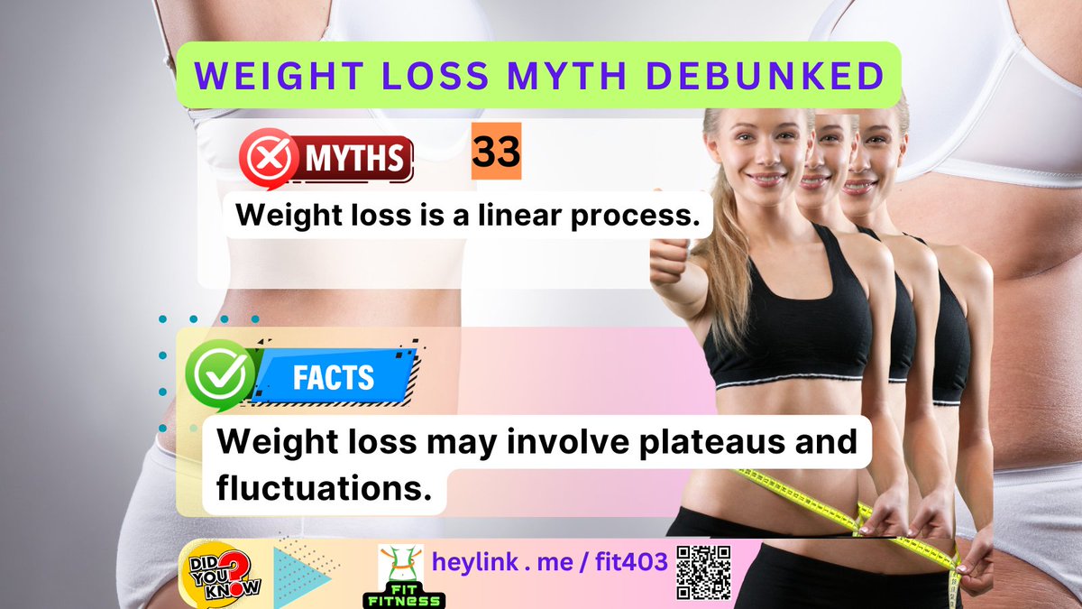 Debunking Weight Loss Myths! 💪
Myth: Weight loss is a linear process.
Fact: Weight loss may involve plateaus and fluctuations.

#weightloss #afflink #weightlosstips #usa
Get expert help to shed pounds 👇  
heylink.me/fit403