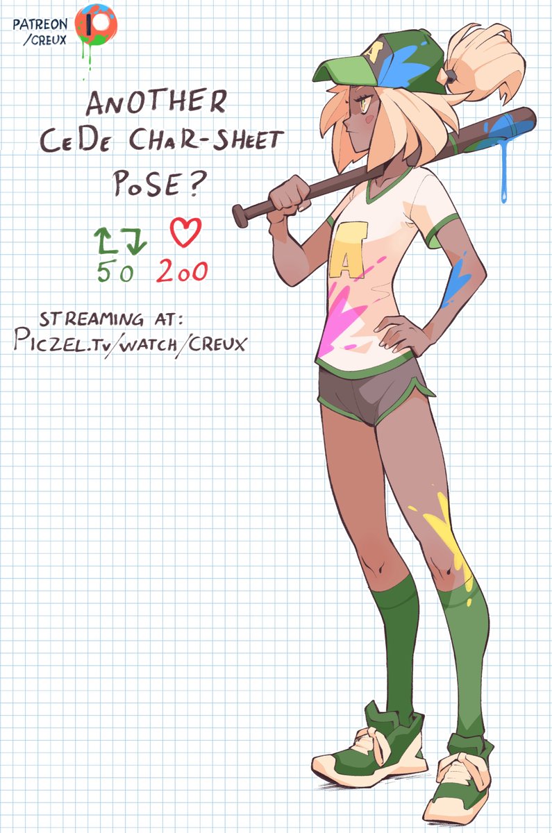 I'm working on a character sheet for CeDe on stream right now, Come hang out!