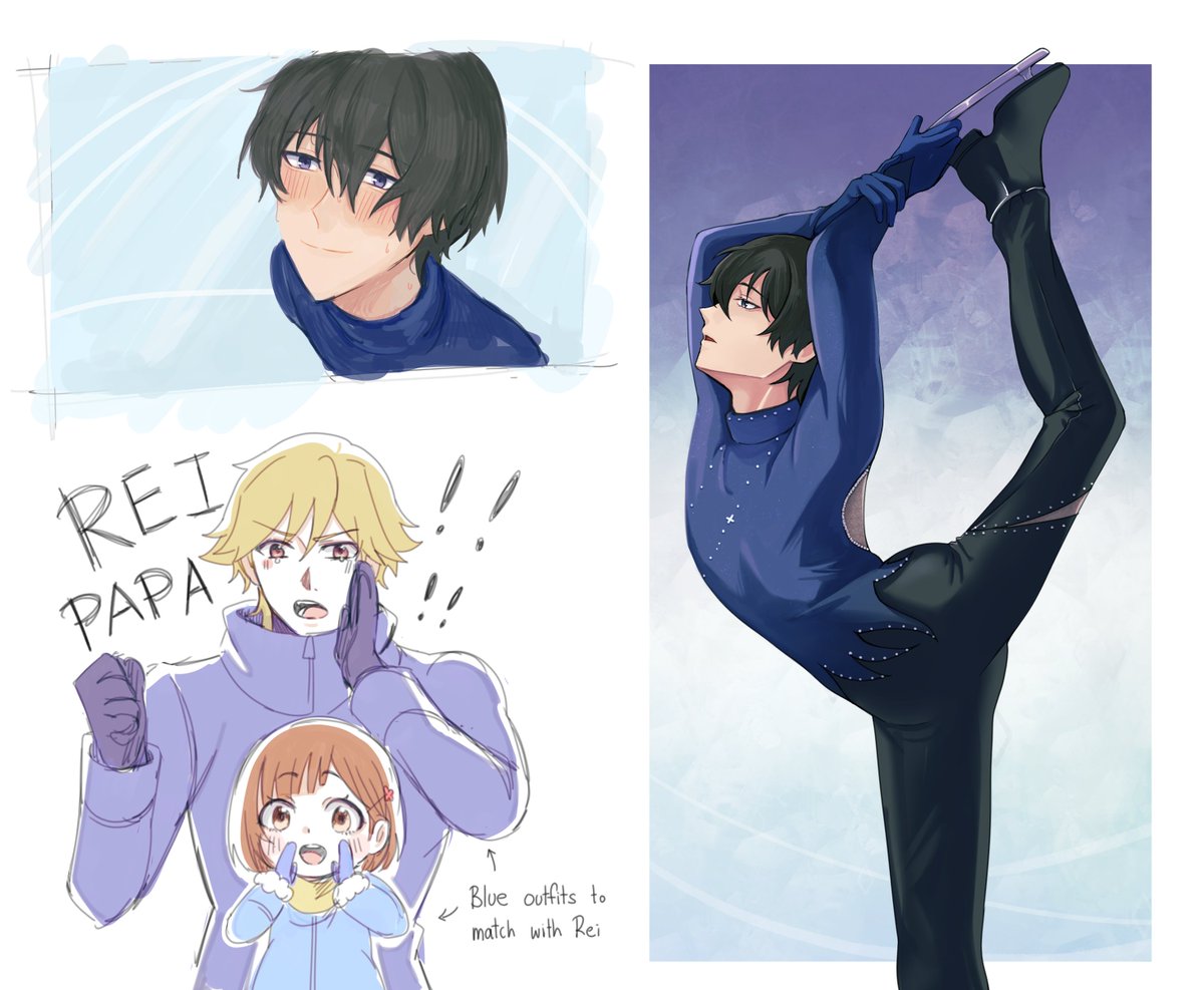 fanart for kazurei figureskater AU ⛸️
i read on AO3 (link in comment)

it was such a beautiful and cute fic... 
#kazurei #一零