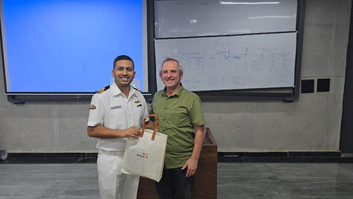 🌟 Lt Cdr Ravi Prakash Singh from DMDE, #Secunderabad visited Woxsen University, #Hyderabad and shared insights on #IndianNavy with 70 bright undergrads   and 4 faculty members. He highlighted Indian Navy's core values, challenges and  opportunities, encouraging them to explore