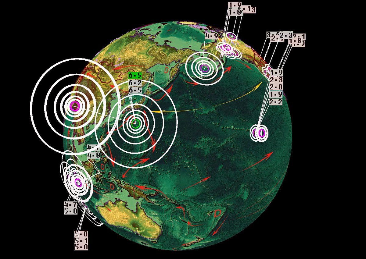 Heads up: A large M6.5 has struck deep below Japan. earthquakes.ga.gov.au/event/ga2024ih… Deep earthquakes usually lead to shallower larger earthquakes within about 7-10 days or less! Usually up to 1 magnitude larger.... thus meaning a potential new M7.5 (or something up to it) could…