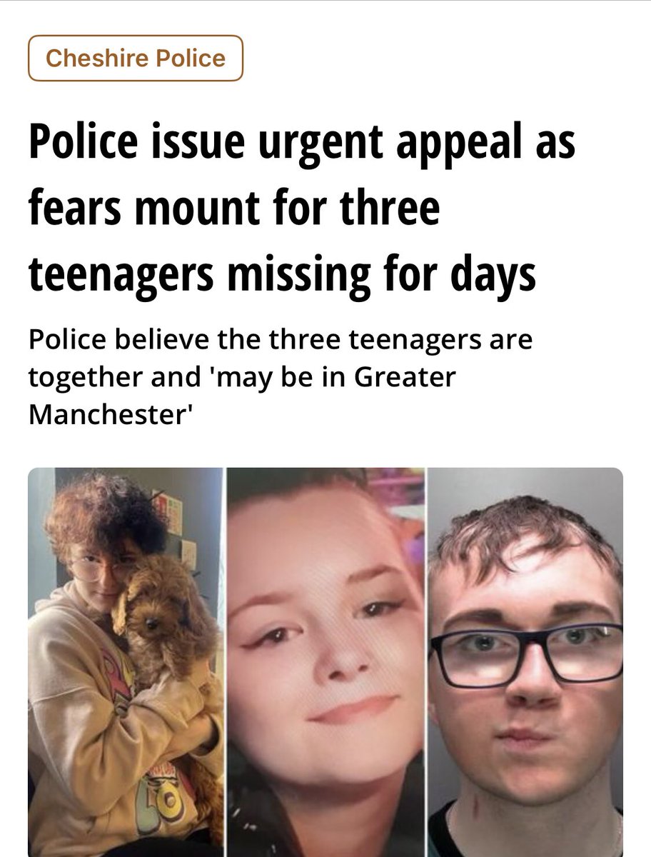 🚨URGENT APPEAL AS 3 TEENAGERS HAVE BEEN MISSING FOR DAYS🚨

Two girls have been unaccounted for six days while a 17-year-old from Conwy disappeared five days ago, according to Wales Online. 

The three teenagers, who are each from different regions, have gone missing and are now