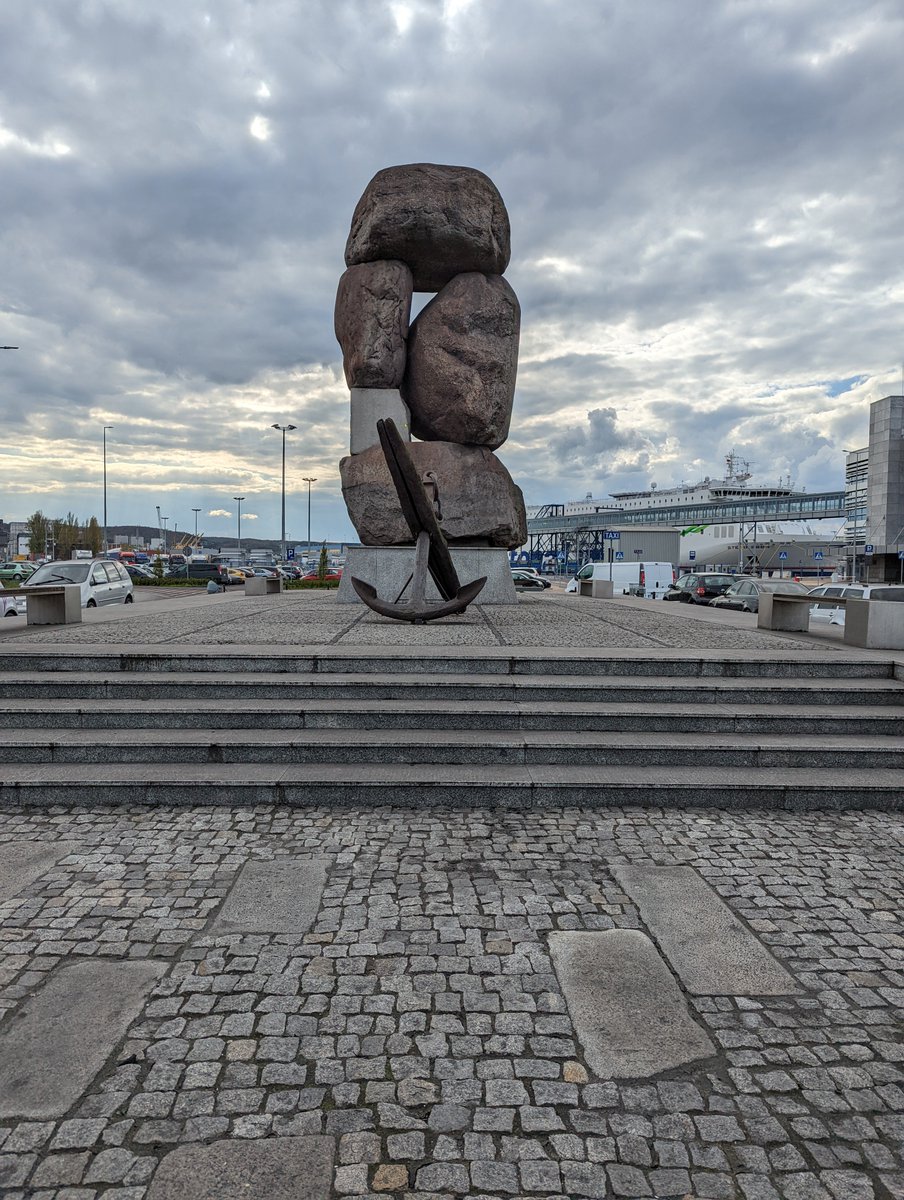 Illuminating visit to Emigration Museum in Gdynia to understand how war and poverty drove my grandmother's family to flee Poland (and then Hungary). This beautiful monument to all seafaring people, including emigrants, out front. Bless those who travel by boat & seek safe harbor.