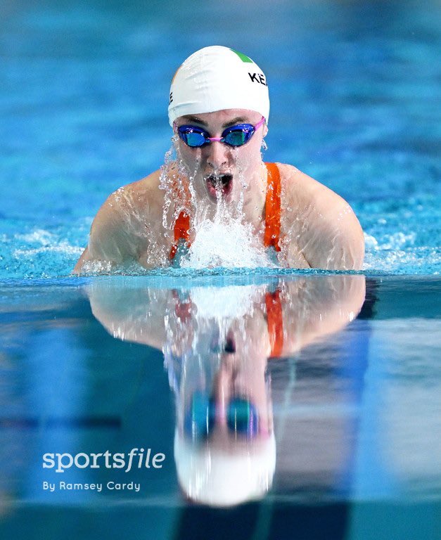 Ellen Keane of Ireland competes in the Women's 100m Breaststroke SB8 Heats during day seven of the Para Swimming European Championships in Portugal today. 📸 @RamseyCardy sportsfile.com/more-images/11…