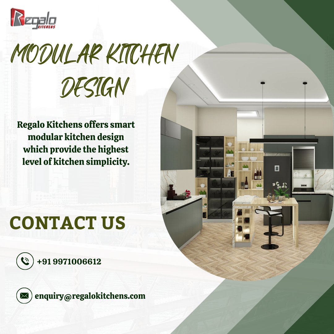 Modular Kitchen Design 
Regalo Kitchens' creative modular kitchen design ideas transform home cooking. Regalo's modular kitchens are designed with both elegance and utility in mind.
#modularkitchen #regalokitchen #kitchendesign
For more info: regalokitchens.com/modular-kitche…