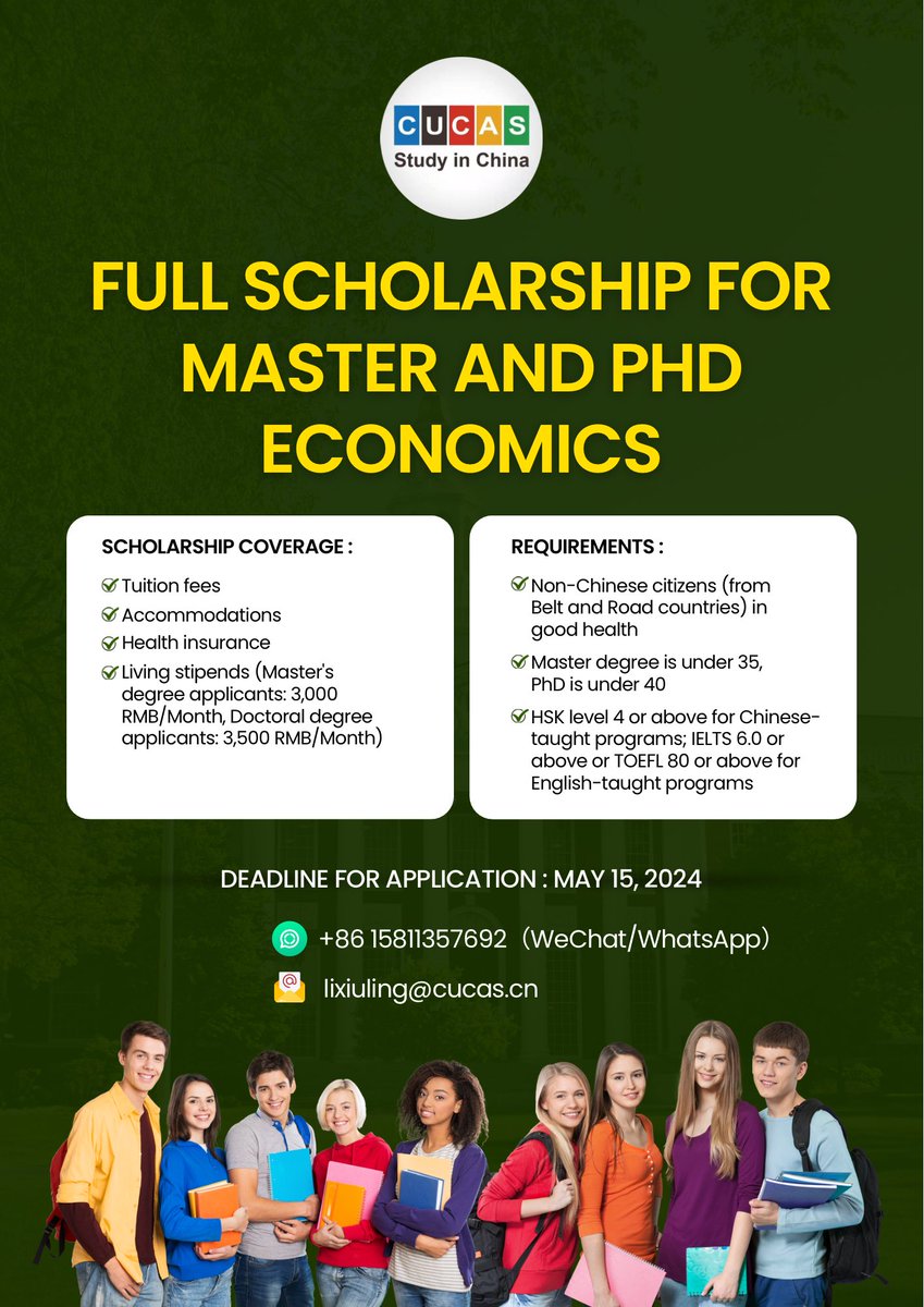 🎓Full Scholarship for Master and PhD Economics

✳City: Xiangtan

🎙️Teaching language : Chinese and English 

⏰Application Deadline: May 15th, 2024

#studyinchina #scholarship #universities