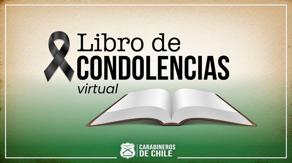 Hemos habilitado nuestro Libro de Condolencias Virtual, por el sensible fallecimiento del Sargento 1º Carlos Cisterna Navarro (QEPD), Cabo 1º Sergio Arévalo Lobos (QEPD) y el Cabo 1º Misael Vidal Cid (QEPD), Ingresa con tu Clave Única a comisariavirtual.cl/tramites/inici…