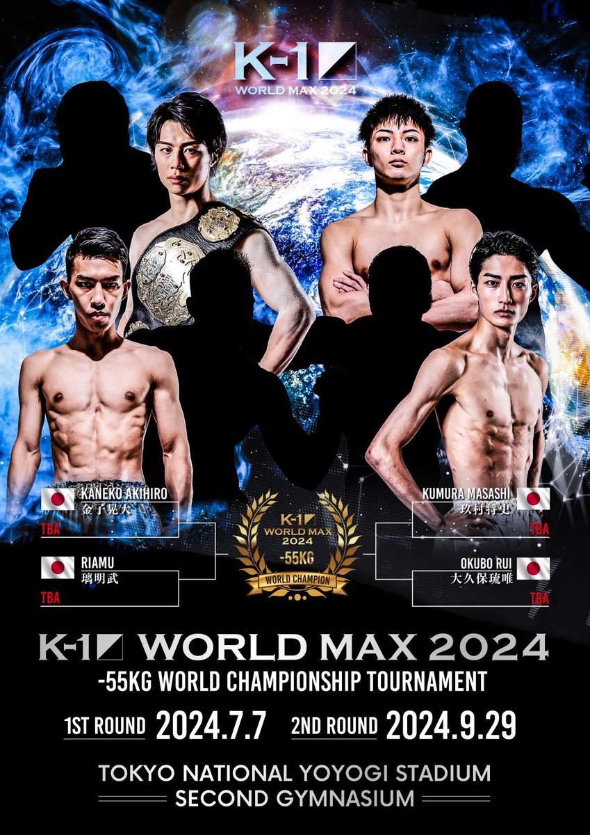 K-1 WORLD MAX -55kgトーナメント

世界最強トーナメントに相応しいメンツかはともかく俺が1番になる🔥

@k1wgp_pr