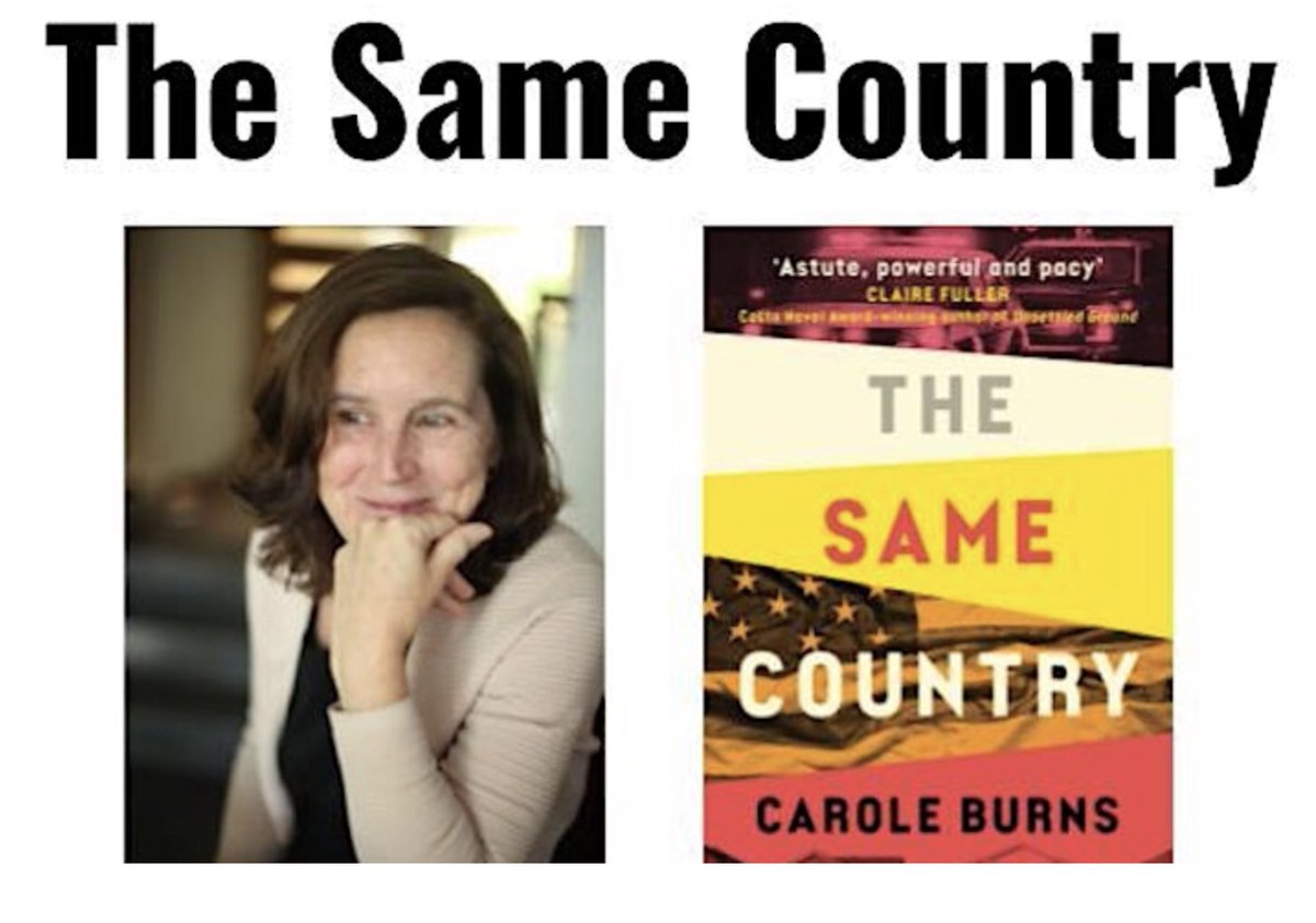 Delighted to announce that the rescheduled Writers in Conversation, with our own @Carole_Burns, will take place this Tuesday, 30th April, Lecture Theatre B, on Avenue Campus, at 6pm. No need to book. Carole will be in conversation with @tobylitt about her novel, The Same Country