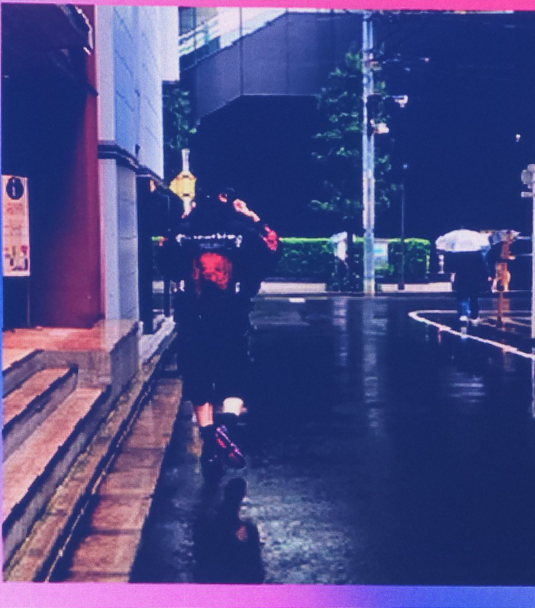This photo was taken in Japan by Kyungsoo when he went there with him for vacation, after they ate spaghetti.