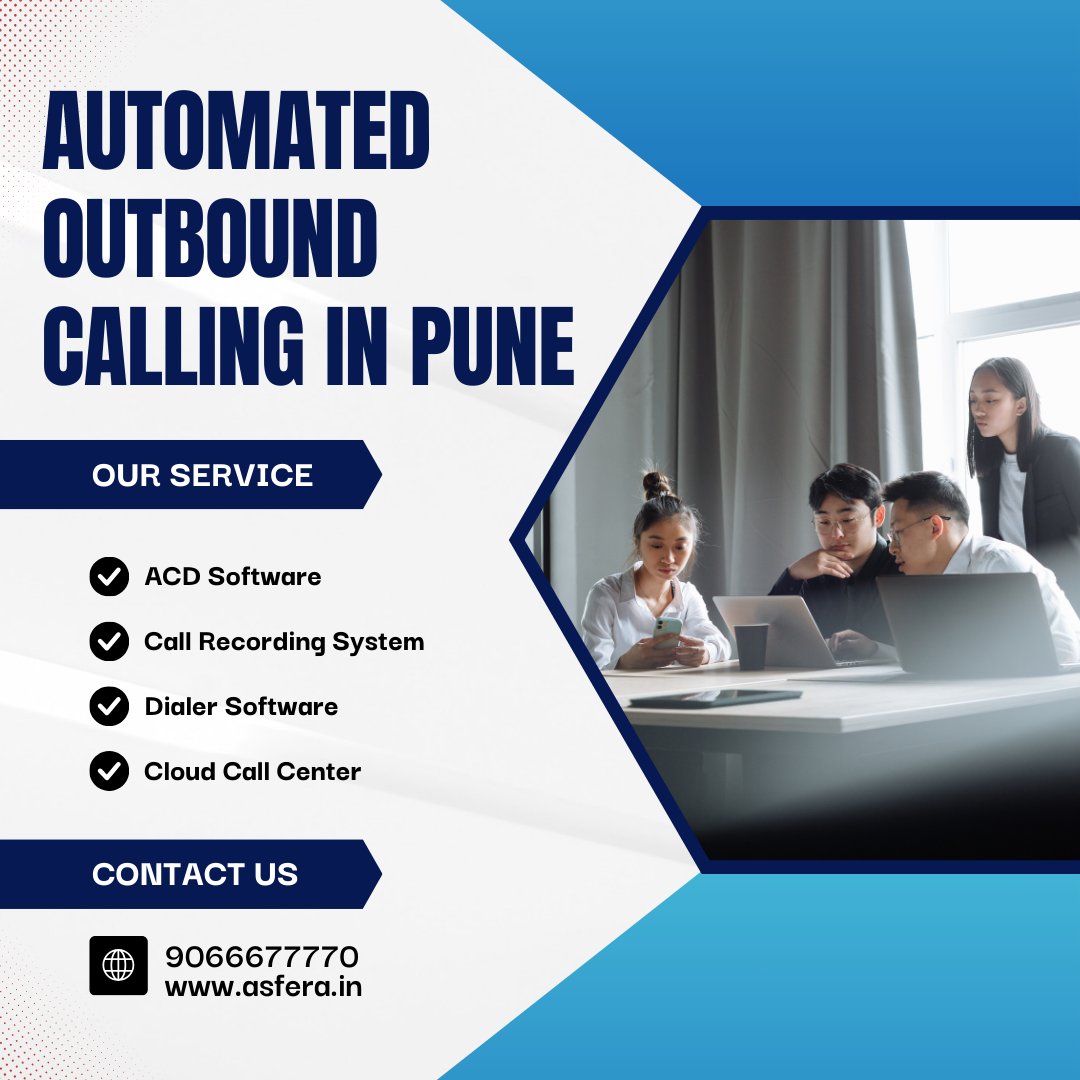 AsferaTechnolo1's tweet image. Join the forefront of communication excellence in Pune with our automated outbound calling solutions.
For More Information:
Visit Our Website: asfera.in/pune/automated…
Contact Us: +91-9066677770
#automatedoutboundcalling #automatedcall