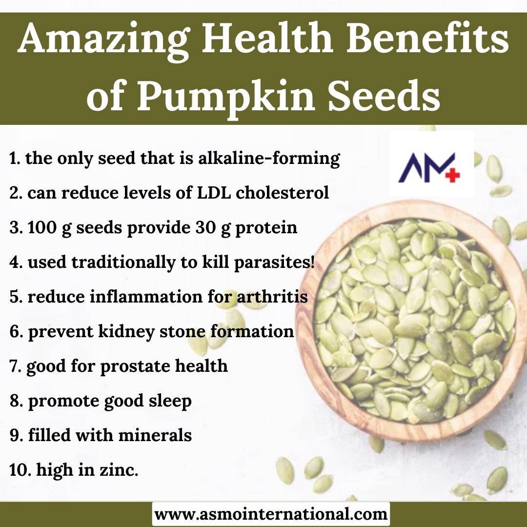 Amazing Health Benefits of Pumpkin Seeds . bit.ly/3nHERKo . #hormonehack #hormones #hack #hormonebalance #hormoneimbalance #moodswings #pumpkinseeds #womenshealth #brainbooster #suppliment #asmointernational #asmohealth #asmomedicines #asmocare #asmoresearch #asmo