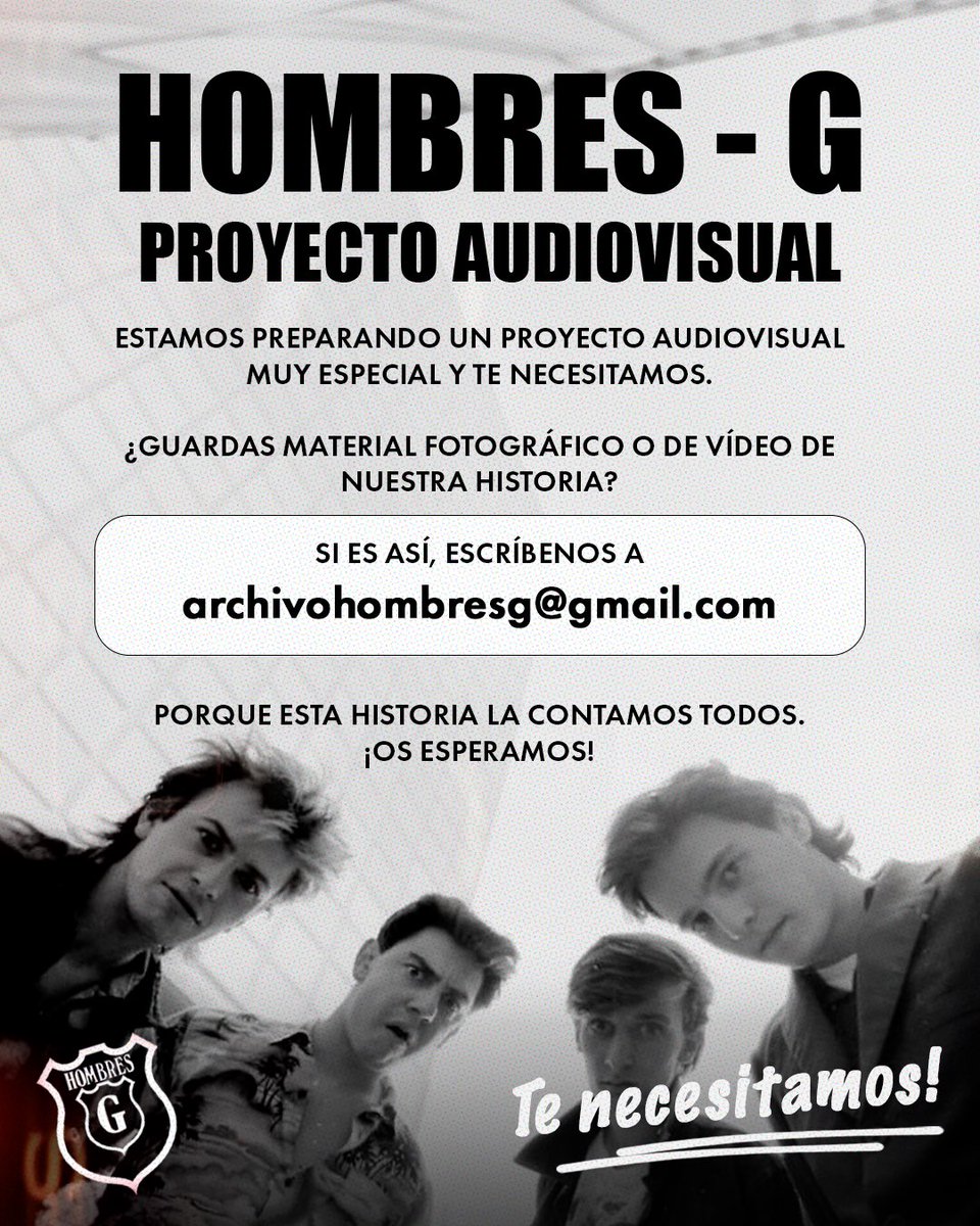 ¡Gracias a todos por compartir su material audiovisual! 🎥 Estamos emocionados por lo que hemos descubierto hasta ahora. 😊 ¿Quieres ser parte de nuestra historia? Escríbenos a archivohombresg@gmail.com