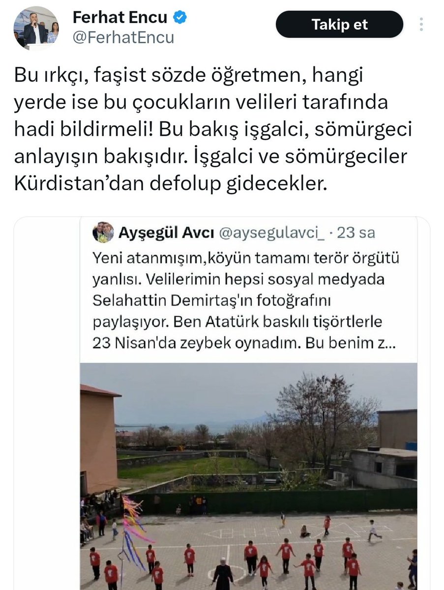 Eski HDP milletvekili Ferhat Encu, bir Türk öğretmeni alenen tehdit ediyor. Bunlar bu cesareti nerden alıyor?