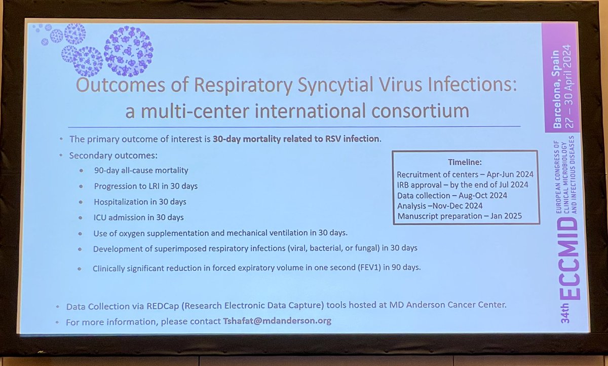 Excited to see this important study being started by @esgrev_escmid - reach out to Tshafat@mdanderson.org if you want to join