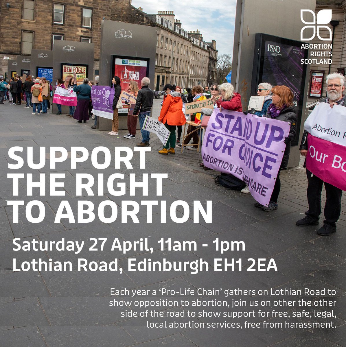 Supporting #AbortionIsHealthcare today, Lothian Road Edinburgh.  Come and join us!