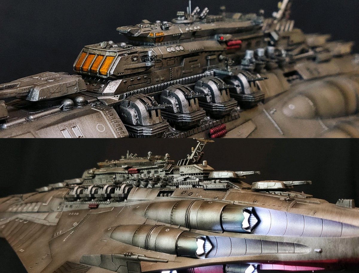 1/700 地球防衛軍 沖田艦 完成です Fusionでモデリングしてsaturn8kで出力してます 苦節4ヶ月の末、長年の夢だった実写版ヤマトの沖田艦が遂にこの手に! くすんだ銀の船体色と電飾した甲斐もあり、印象的な後ろ姿も完璧です パーツの5%位は使いまわせるので、ゆきかぜもやろうかな?