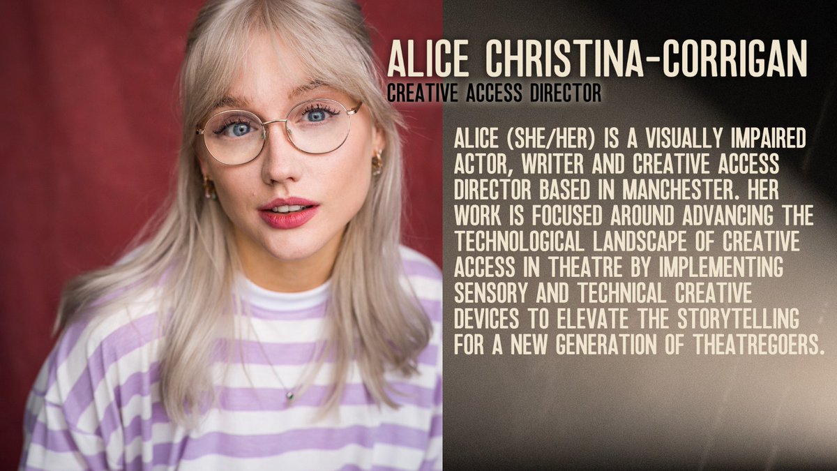 🍍INTRODUCING🍍 Last but certainly not least, its Creative Access Director @aliceccorrigan! Accessibility is so essential in the arts, & we've LOVED working with Alice to integrate Audio Descriptions into Borrowed Book last minute 🎟️ for tonights show: unitytheatreliverpool.co.uk/whats-on/borro…