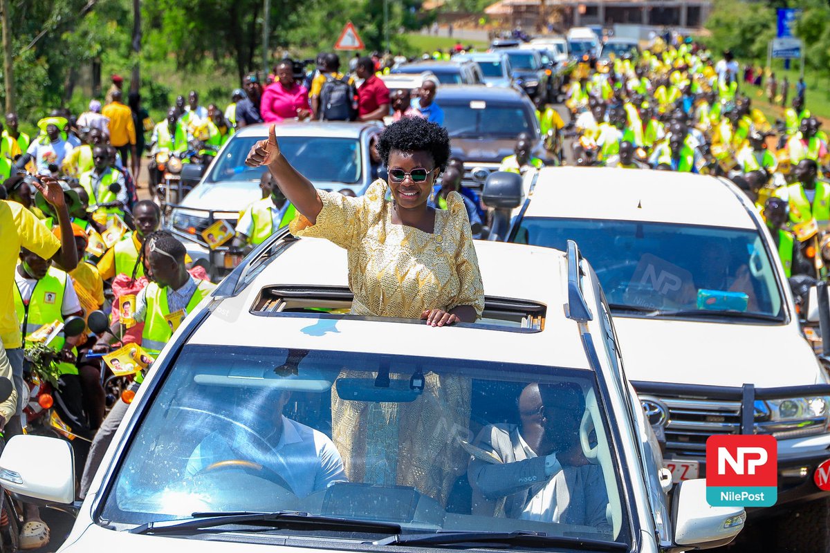 State Minister for Disaster and Preparedness Hon. @LillianAber warmly welcomed in her hometown Kitgum where she is expected to hold a Thanksgiving event.