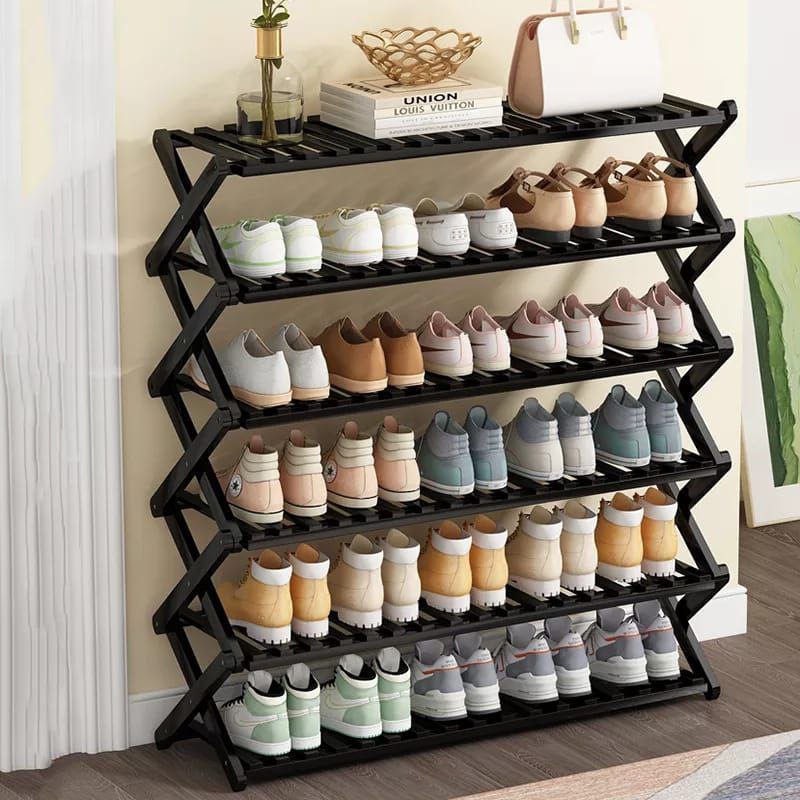 Stay organized with our folding shoe rack! #ShoeRack #Organization #SpaceSaving