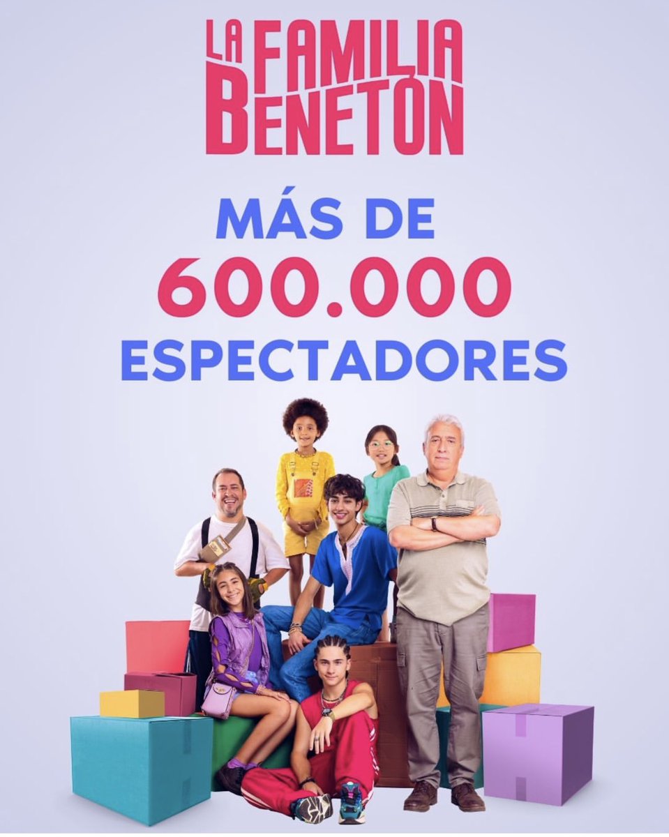 🍿 #LaFamiliaBenetón sigue conquistando al público y alcanza los 600.000 espectadores en su sexto fin de semana. Seguimos en cines y si aún no la habéis visto, no os podéis perder la comedia familiar del año! #cine #comediafamiliar #leoharlem #langui