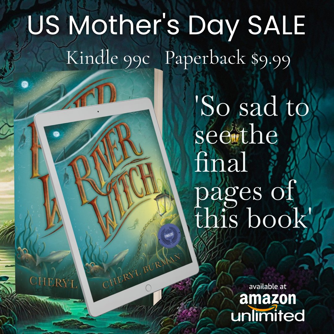 Happy #MothersDay Hester wants to learn the river goddess's ways. Aaron is her reluctant tutor. He's been there before. mybook.to/RiverWitch #historicalfantasy #historicalromance #magicrealism #BooksWorthReading #readingcommunity #romance #book #readersoftwitter #read #sale