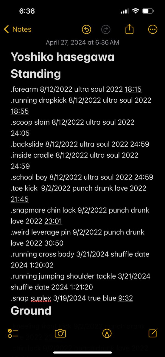 PrestonUie's tweet image. I don’t know what’s more sad, the fact that I take notes like this for making move sets or that I didn’t put this much effort into my school notes #WWE2K24 #communityCreations #CreateAWrestler