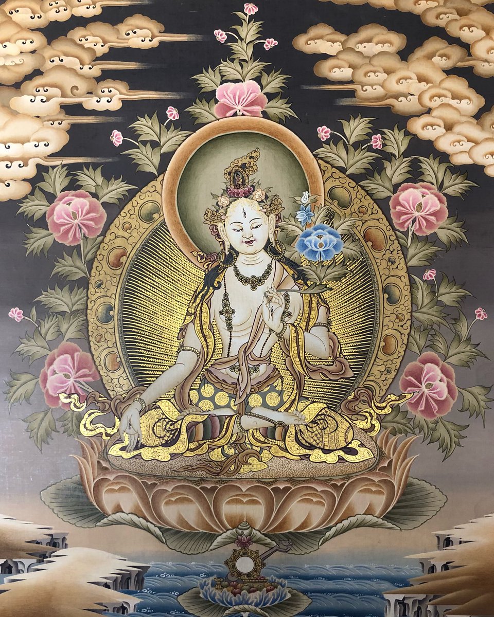 White Tara, the female Buddha of longevity.
.
.
.
.

#Tara #mother #whitetara #greentara #dolma #goddess #himalayan #art #thangka #thankapainting #lamathankapaintingschool #wisdom #compassion #7eyes