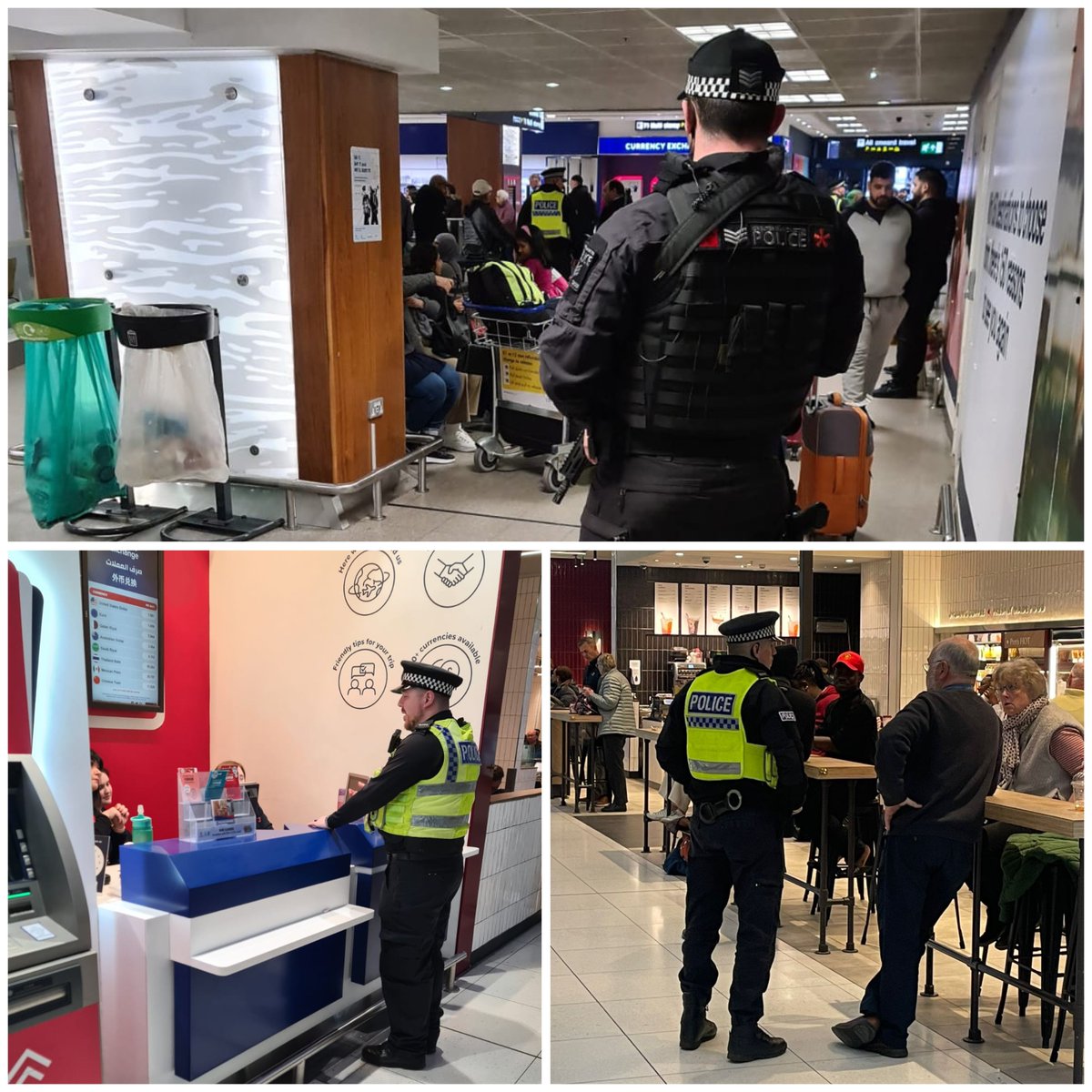 If you were at @manairport this morning you may have seen our specially trained #ProjectServator officers. We work with the public, businesses & security to have more 👀 & 👂 out there to report suspicious activity. We use a range of specialist assets to keep people safe.