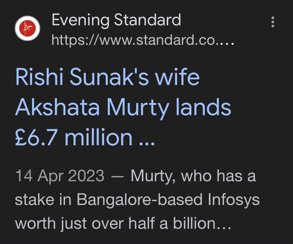 @carolvorders Vote Conservative if you want to give Rishi Sunak’s wife £7 million a year 🤷‍♀️