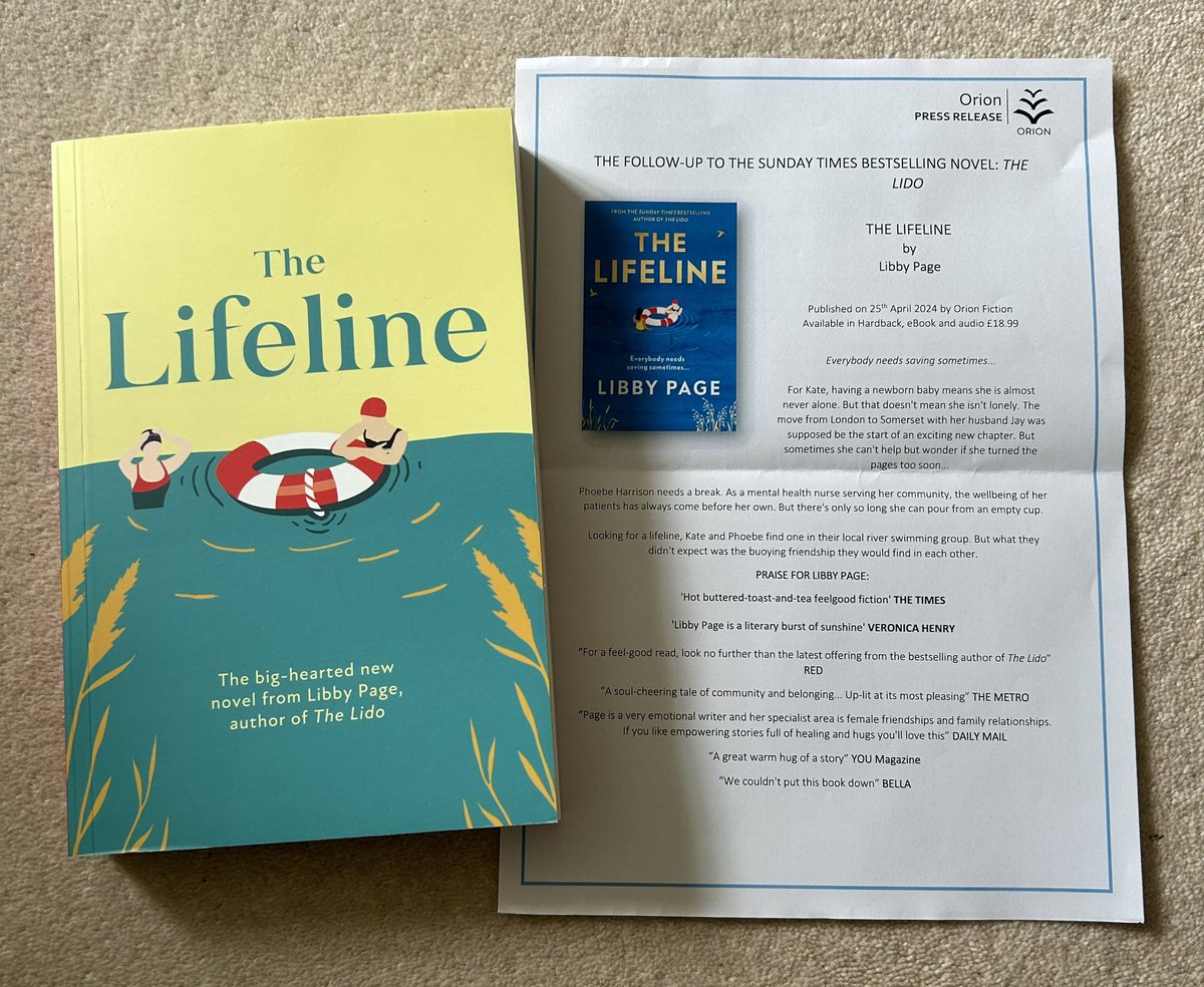 Huge thanks for my wonderful surprise #BookPost today to @orionbooks 

A proof of #TheLifeline by @LibbyPageWrites 😍

I adored #TheLido and I’m so excited to read this follow up.

Out now!

#BookBlogger
