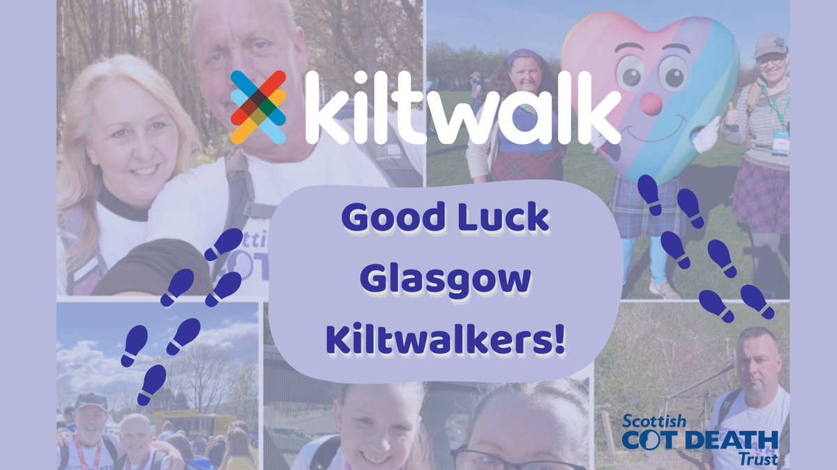 Good luck and a huge THANK YOU to our incredible Kiltwalkers taking part in the #Glasgow Kiltwalk tomorrow! 🎉 We hope everyone taking part has an amazing day 😁